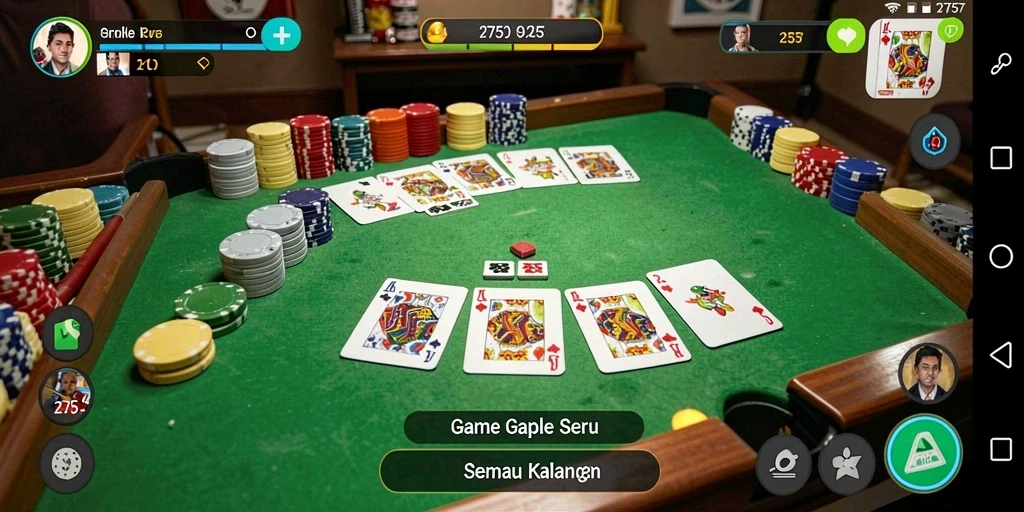 Tampilan gameplay Gaple yang seru dan interaktif.