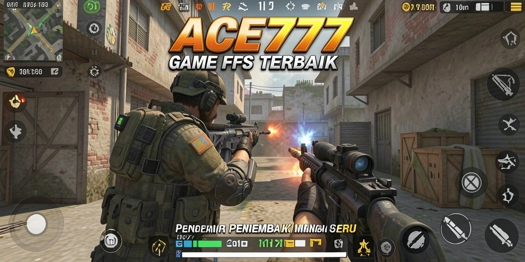 Tangkapan layar dari gameplay seru ACE777 dengan aksi menembak yang intens.