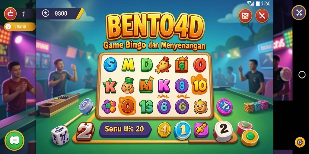 Tampilan gameplay yang seru dalam bermain Bingo di BENTO4D.
