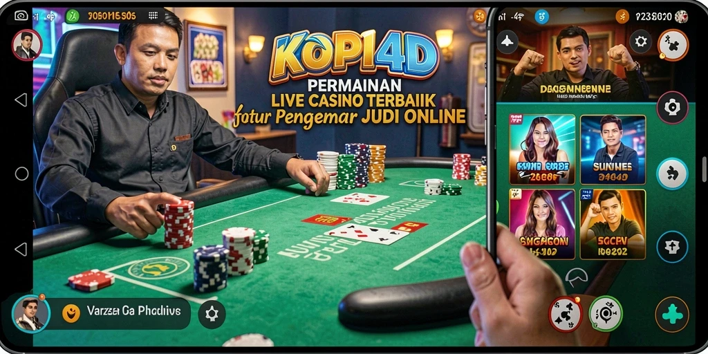 Gameplay Live Casino KOPI4D yang mendebarkan dan interaktif.