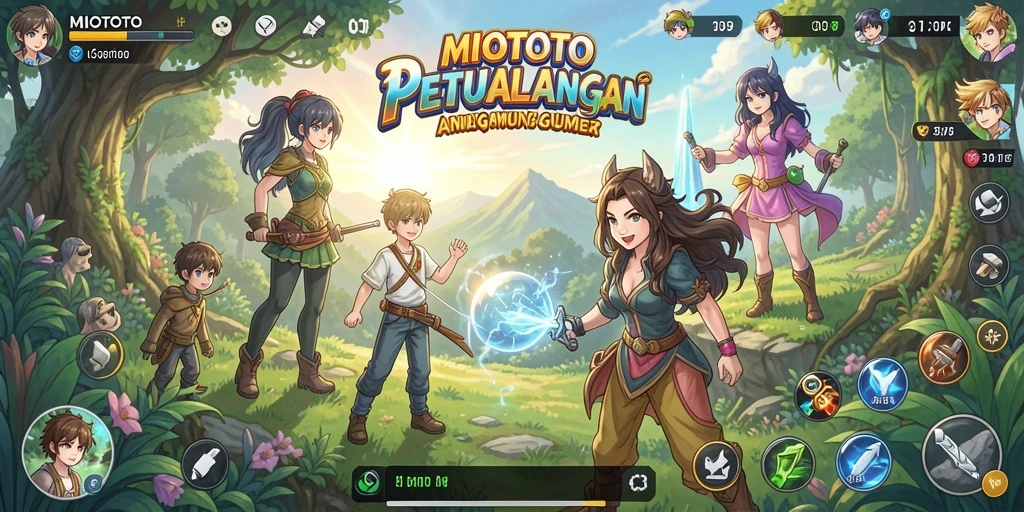 Tampilan menarik dari gameplay MIOTOTO yang penuh aksi Anime.