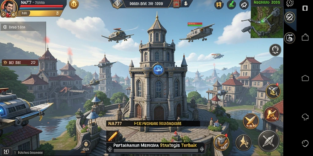 Tampilan gameplay NA777 yang intens dan menegangkan dalam Tower Defense.