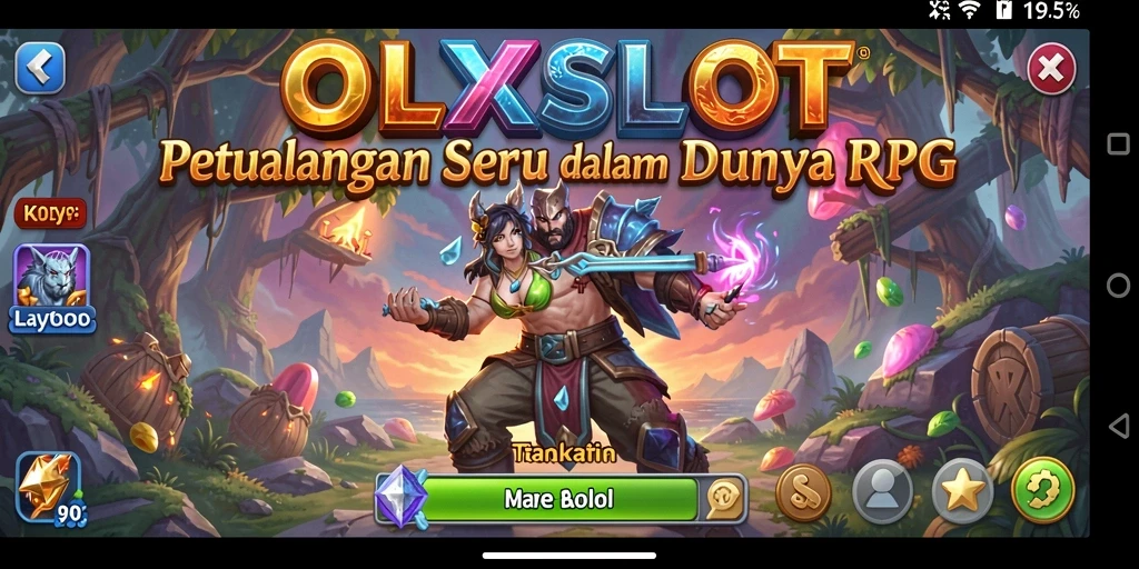Tangkapan layar OLXSLOT menampilkan aksi seru dalam petualangan RPG.
