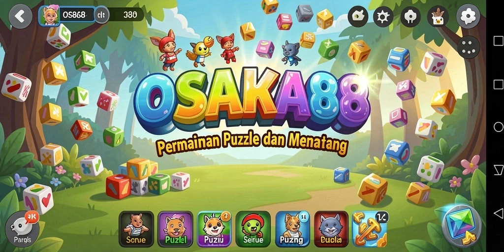 Tampilan gameplay OSAKA88 yang menantang di dunia puzzle.