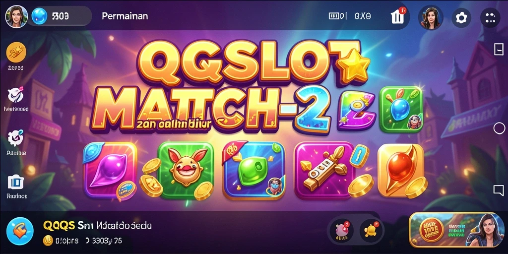 Tampilan gameplay seru dari QQSLOT yang menarik dan penuh warna.