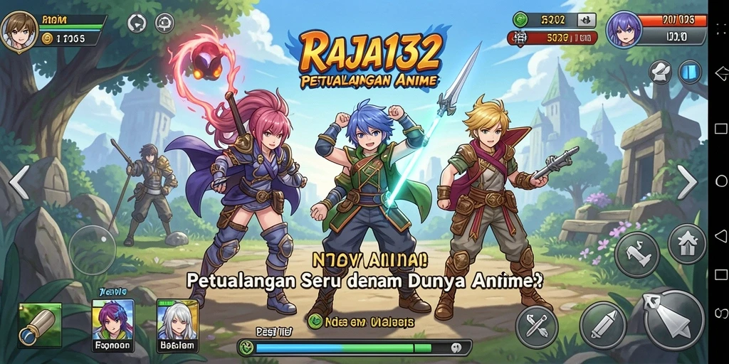 Tampilan gameplay anime yang menarik dan interaktif.