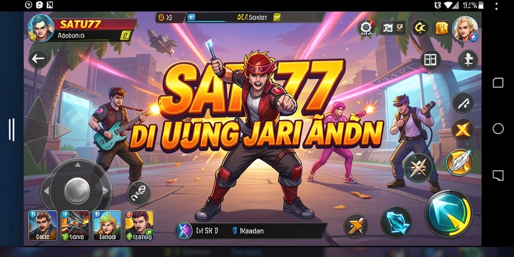Tampilan gameplay penuh aksi di SATU77 yang menegangkan.